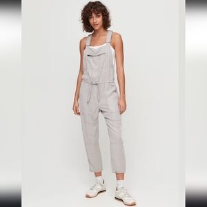 WILFRED FREE -Sz S- Gray Valetta 100% Tencel Cropped Overalls
